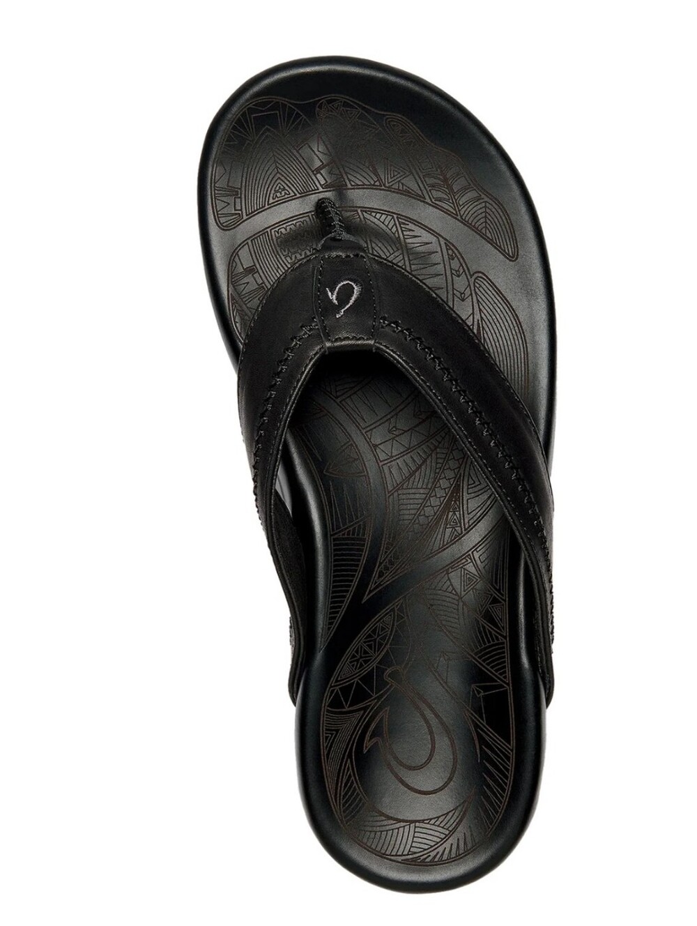 NWT Olukai Hiapo Mens Black Leather Sandals US10 M